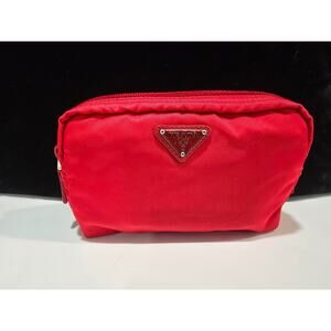 Prada Red Cosmetic Bag